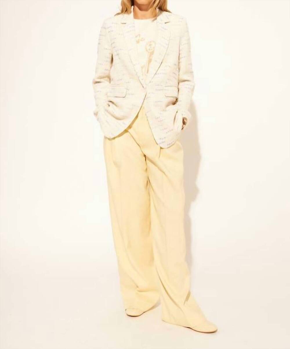 NEW JOHN + JENN elio long sleeve blazer in coastal tweed